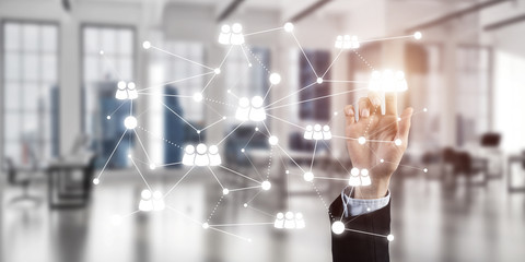 Fototapeta premium Modern wireless technologies for business and connecting people 
