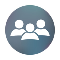 Farbiger Button - Gemeinschaft-Symbol