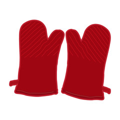 Isolated pair of kitchen gloves, Vector illustration