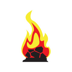 Isolated campfire icon on a white background, Vector illustration