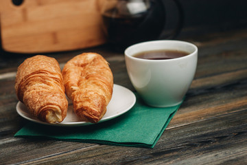 Food, croissants, pastries, breakfast, coffee, cafe, morning