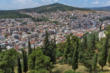 Obraz premium Panoramic view of Lamia City, Central Greece 