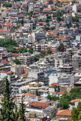 Fototapeta na wymiar Panoramic view of Lamia City, Central Greece 