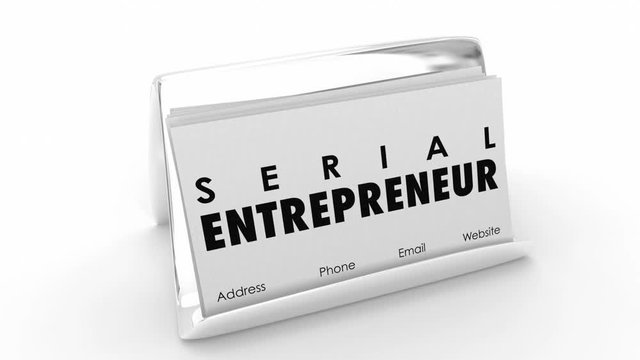Serial Entrepreneur Business Cards Startup Expert 3d Animation