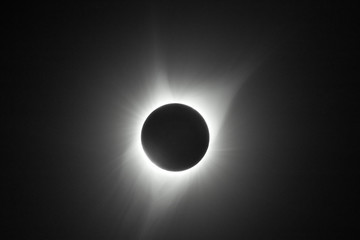 Solar Eclipse With Large Corona Detail