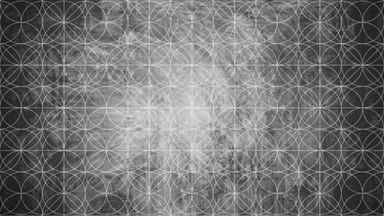 Sacred geometry in flower pattern shape