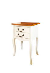 White elegant table isolated on white background