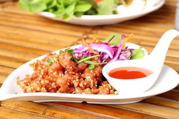 tasty fried chicken bones