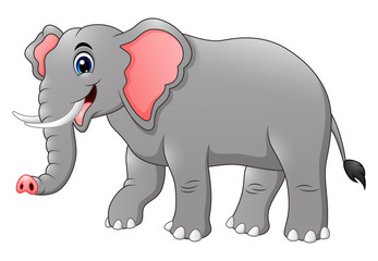 Fototapeta na wymiar Cute elephant cartoon