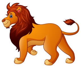 Naklejka premium Cartoon funny lion 