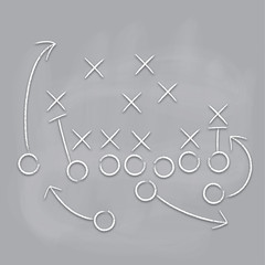 Vector Football Play. Football America. Touchdown
