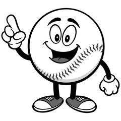 Baseball Mascot Talking Illustration