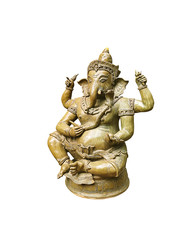 Fototapeta na wymiar Ganesha Statue isolated on white background