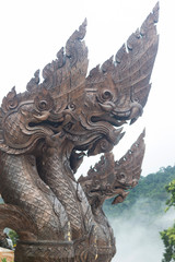 Fototapeta premium statue of a Thailand serpent (King of Nagas) 