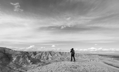 a photographer in the deserts