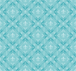 damask wallpaper green seamless pattern