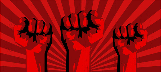 revolution fist concept - obrazy, fototapety, plakaty