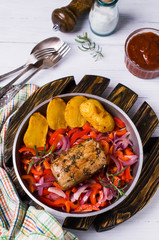 Grilled meat with spices