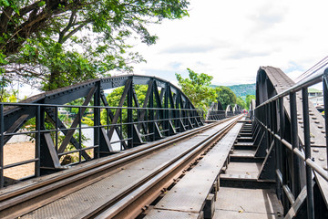 Bridge on river kwai, Death railway at Kanchanaburi, Thailand