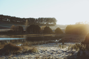 Dam fog at sunrise, Port Sorell, North West Tasmania