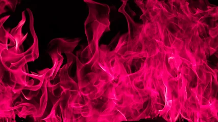 Foto op Canvas Blazing vuur vlam achtergrond en getextureerde, roze vuur achtergrond © peangdao