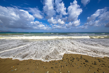 Fototapeta na wymiar Mediterranean beach near Polis Cyprus