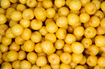 Tasty yellow cherries have arrived