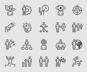 Business human concept line icon