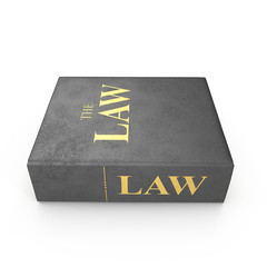 Law Book on white. 3D illustration