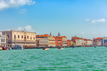 Views of the most beautiful canal of Venice - Grand Canal, and Campanile of St. Mark's...