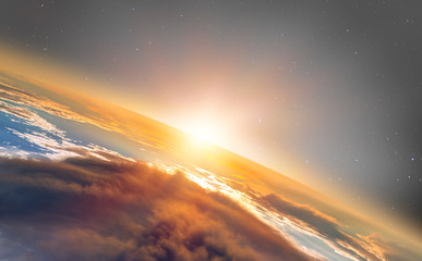 Attack of the asteroid on the Earth "Elements of this image furnished by NASA