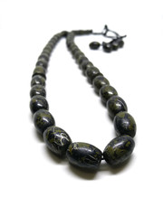 variety of tasbih or rosary on a white background with selective focus