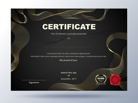 Certificate template design with simple concept. business certificate design.