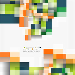 Abstract blocks template design background, simple geometric shapes on white, straight lines and rectangles