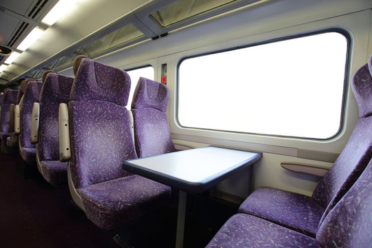 Fototapeta train with blank window