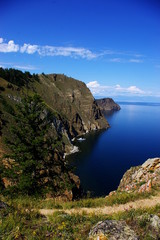 Fototapeta na wymiar View on lake Baikal from Olkhon island