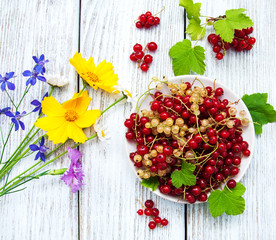 Plate with red currant