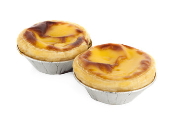 Egg Tarts isolated on white background