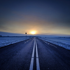 Symmetrical Winter Road