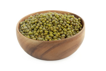 Mung beans isolated on white background