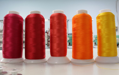 production embroidery thread on reels
