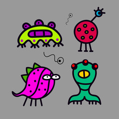 Obraz premium Funny monsters