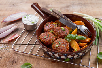 Pork or turkey meat balls