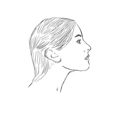 woman head sketch