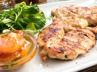 Grilled chicken dish