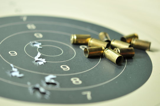 Goal setting with target, objectives and planning concept, top view, You can make a great target of business like a bullet target