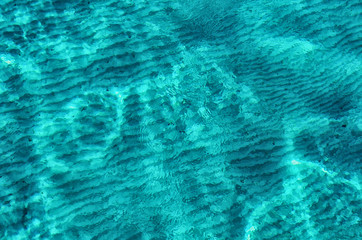 Light blue water in sea lagoon