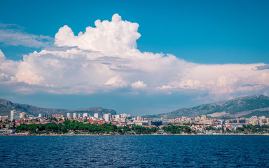 Obraz premium Coastline from the Sea