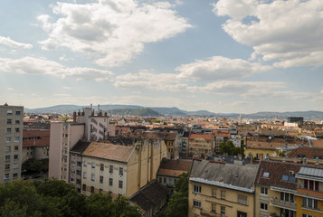 Fototapeta na wymiar scenic landscape of Budapest from a flat