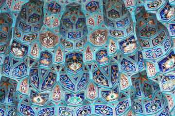 Asian decoration background in blue colors. 